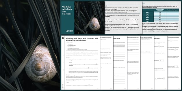 👉 Working With Ratio And Fractions - Resource Pack