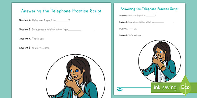 Answering The Phone Practice Activity Teacher Made