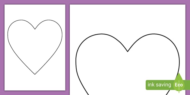 Blank Heart Template Heart Outline (l insegnante ha fatto)