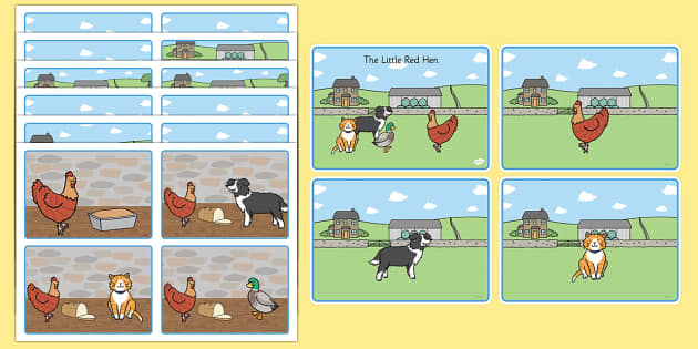 the-little-red-hen-story-sequencing-cards-teacher-made
