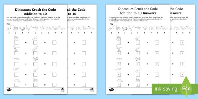 Crack The Code Worksheets