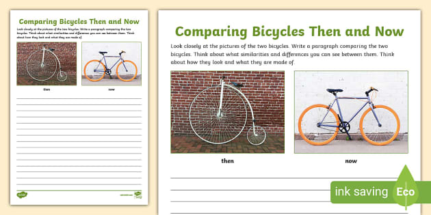 Paragraph Handwriting Practice Worksheet - The Bicycle