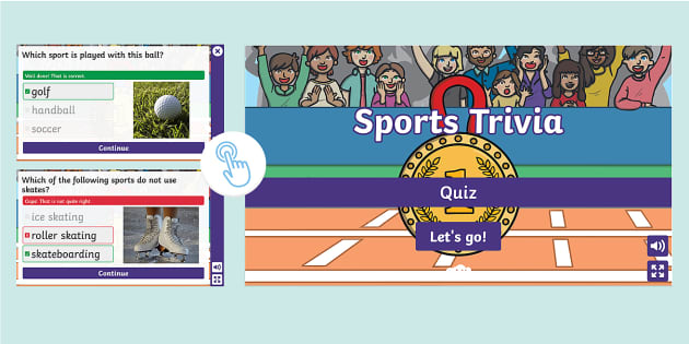 Sports Trivia Interactive Multiple Choice Quiz - Twinkl