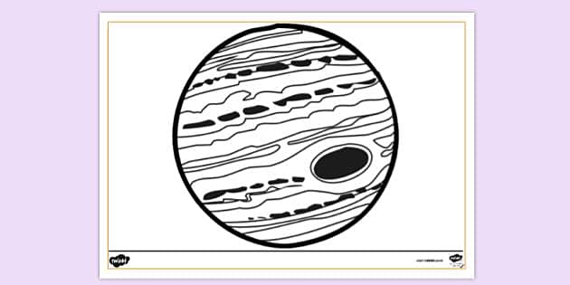 drawing of planet jupiter printable template