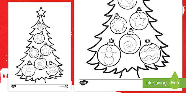 Free Printable Pencil Control Christmas Preschool Worksheets