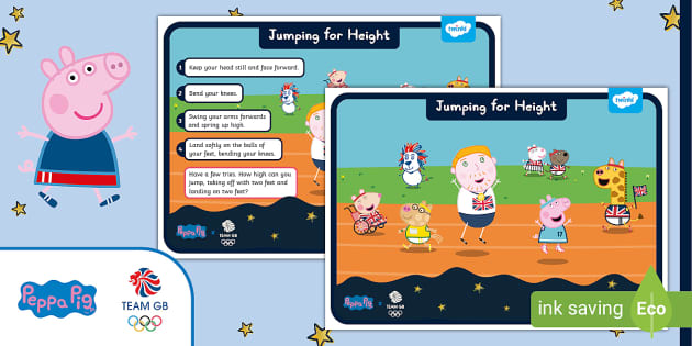 FREE! - Peppa Pig and Team GB: Jumping for Height Activity Station Pack
