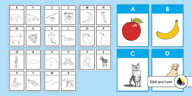 Alphabet Letter And Picture Flash Cards (Teacher-Made)