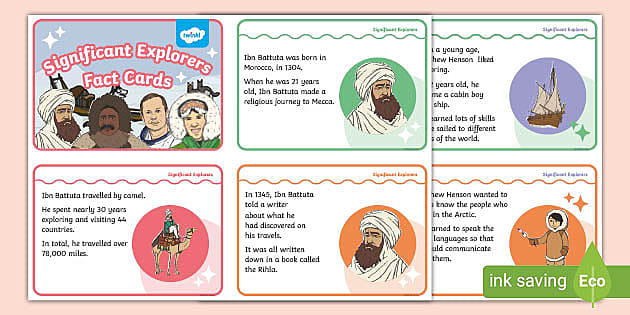 KS1 Significant Explorers Fact Cards - Twinkl