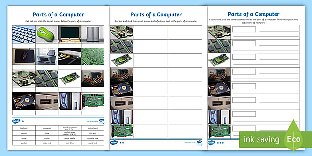 Computer Parts ESL Printable Picture Dictionary For Kids