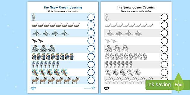 The Snow Queen Story Counting Activity (teacher made)