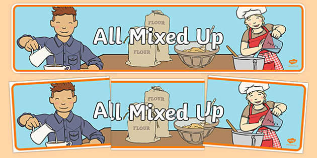 All Mixed Up Display Banner (teacher made) - Twinkl