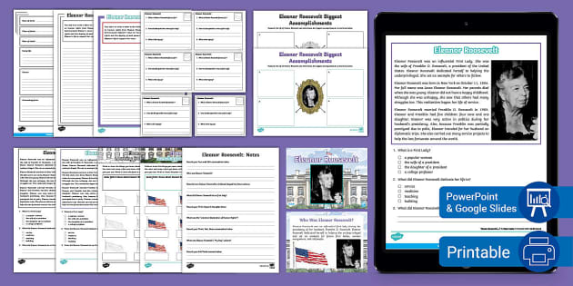 Third Grade Eleanor Roosevelt Lesson Pack (teacher made)