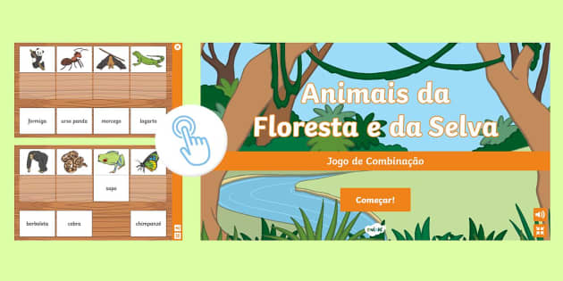 Jogo infantil com sons de Animais da Floresta