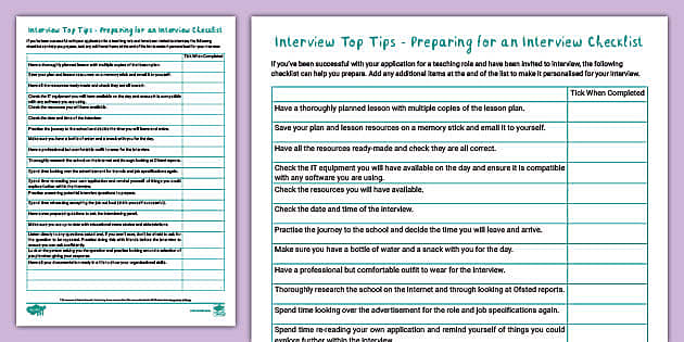 Staff Wellbeing Interview Top Tips Preparing For An Interview   Preview 2 Ver 6 