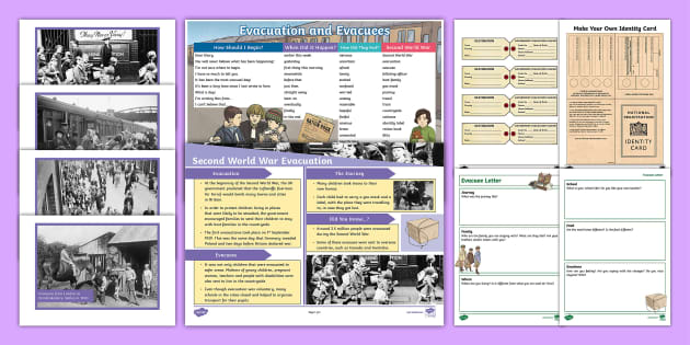 Second World War Evacuee Identity Cards and Teaching Resources