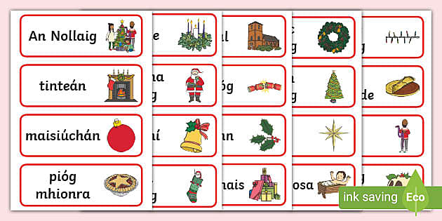 Aistear An Nollaig Word Cards (teacher made) - Twinkl