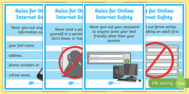 E-Safety Posters | How To Stay Safe Online Poster