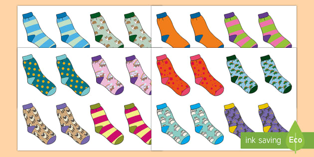 Hunt the Pair and Find a Partner Sock Resource - Twinkl