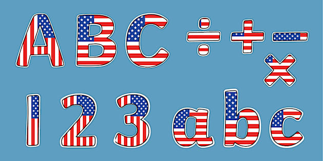 United States Display Lettering (Hecho por educadores)