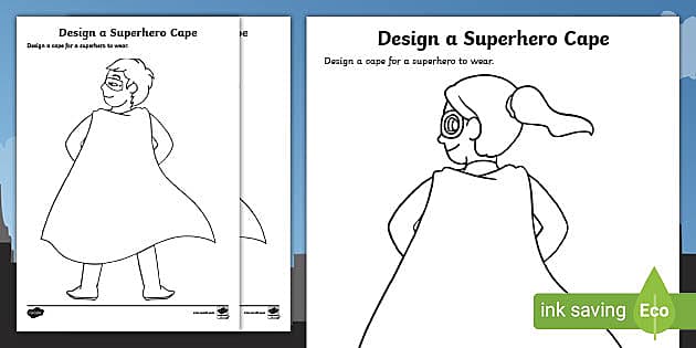 superhero cape outline