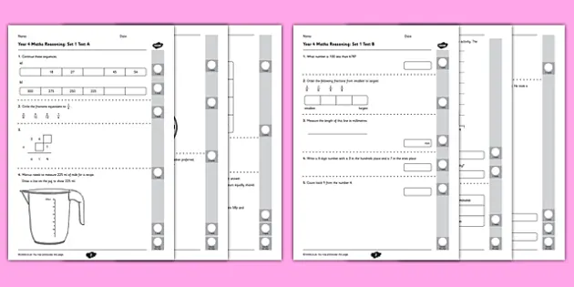 maths reasoning year 4 assessment pack teacher made