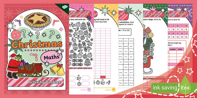 10 ticks christmas calculator coloring pages