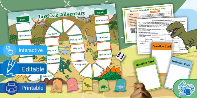Dinosaur Board Game for Children's Dinosaur Activities
