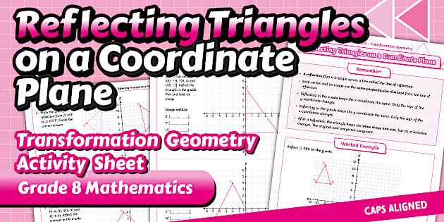 Grade 8 Maths Term 4 – Reflecting Triangles on a Coordinate Plane ...