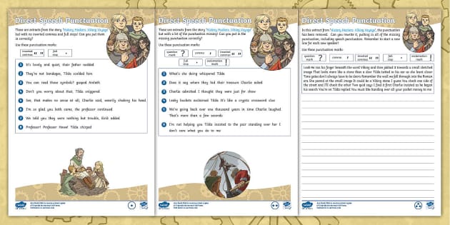 History Hackers: Viking Voyage Speech Punctuation Activity