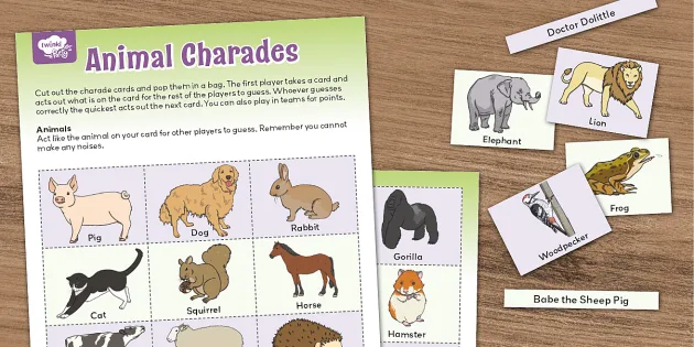animal charades for kids