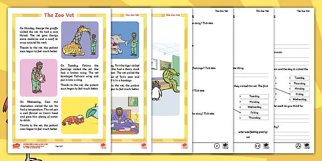 year 1 reading comprehension pdf the zoo vet