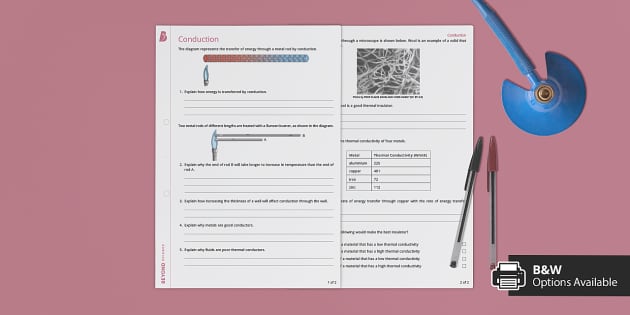 Conduction Worksheet (teacher Made) - Twinkl