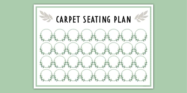 Botanical-Themed Carpet Seating Plan - Twinkl - KS1 - Twinkl