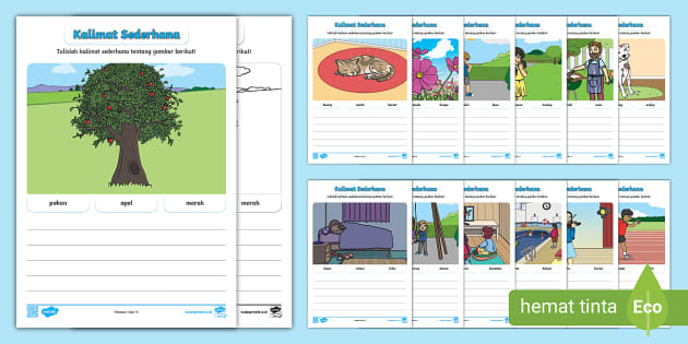 Worksheet Membuat Kalimat Sederhana Teacher Made Twinkl