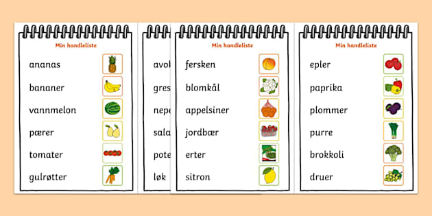Handleliste For En Person () Handleliste For En Person