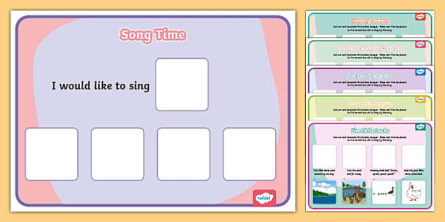 Spider Song Card - Biology Stationery