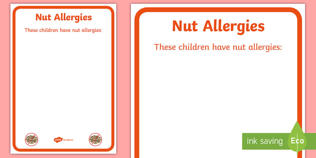 Pupil Nut Allergies Information Poster (teacher Made)