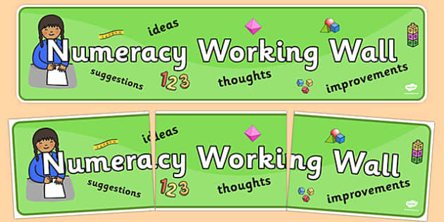 FREE! - 👉 Numeracy Working Wall Display Banner - Twinkl