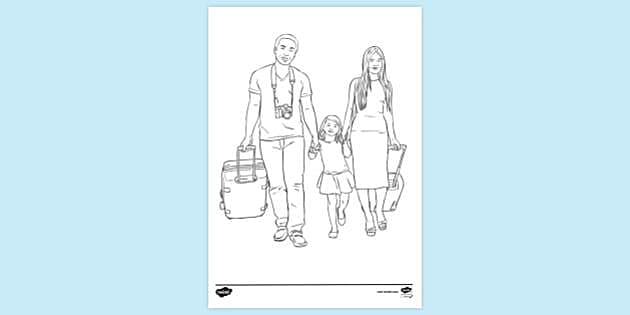 travel colouring sheets