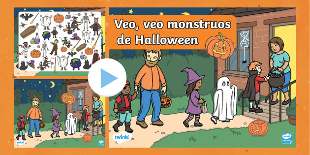 PowerPoint: Veo, Veo monstruos de Halloween (teacher made)