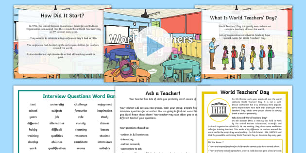 World Teachers' Day CfE Second Level Resource Pack - Twinkl