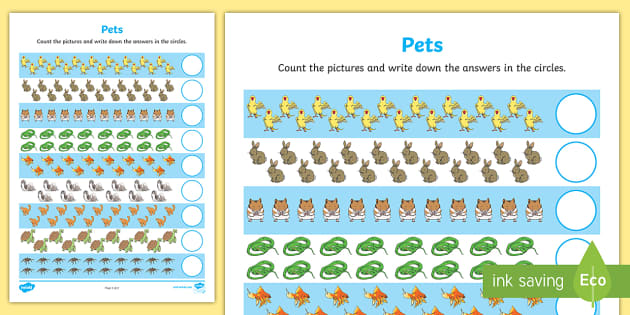 pets counting 11 20 worksheet