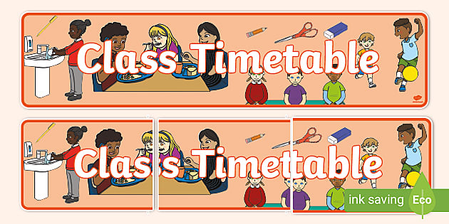 Class Timetable Banner (teacher made) - Twinkl