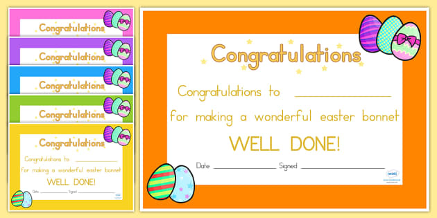 Easter Certificates - easter, certificate, award, RE, religion