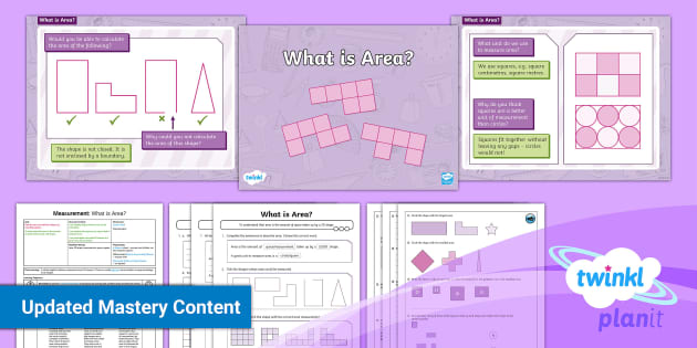 👉 PlanIt Maths Year 4 Measurement Lesson Pack 1: What is Area?