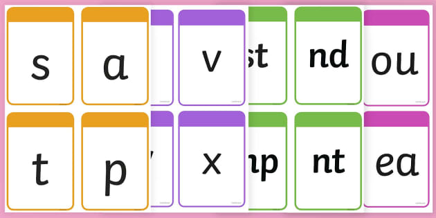 英語 フォニックスフラッシュカードセット Phase 2 5 English Phonics Phoneme Flashcards