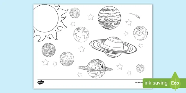 8 planets coloring pages