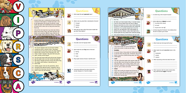 LKS2 Ancient Greece 60-Second Reads Activity Pack - Twinkl