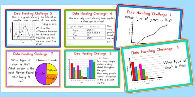 data handling challenge cards teacher made