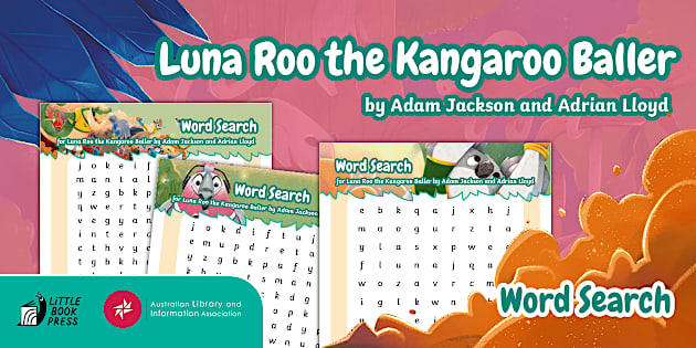NSS 2026 Word Search for Luna Roo the Kangaroo Baller